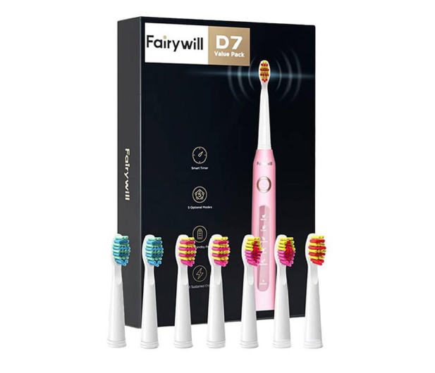 FairyWill Szczoteczka soniczna FW-507 Plus różowa - 1061814 - zdjęcie 2